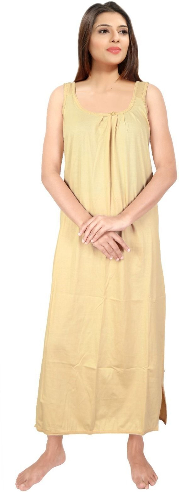 SHIIVORAA Women's Cotton Sleeveless Night Dress | Nighty | Nightgown | Sleepwear | Sleeveless Nighties | Nightdress | Female Nightwear