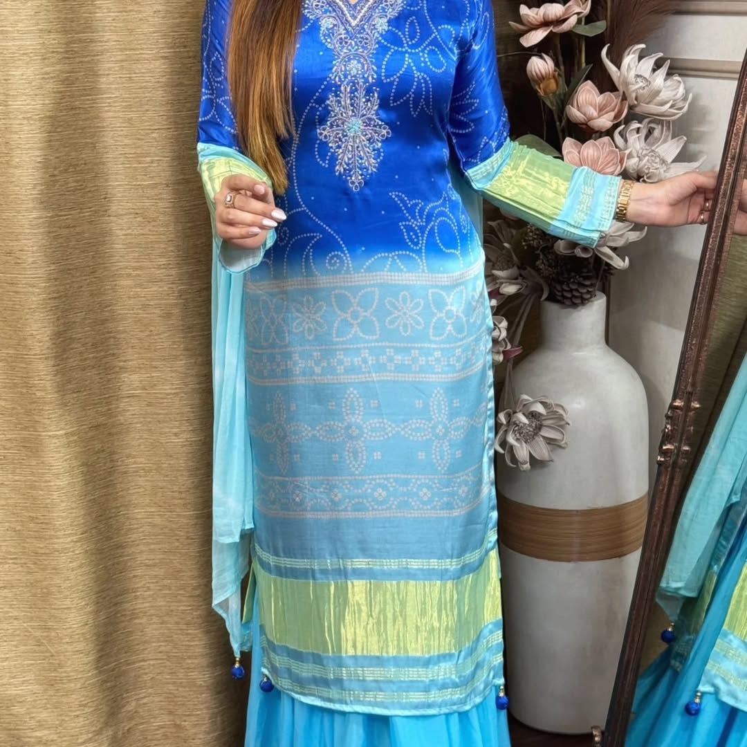 Digital Silk Kurta set