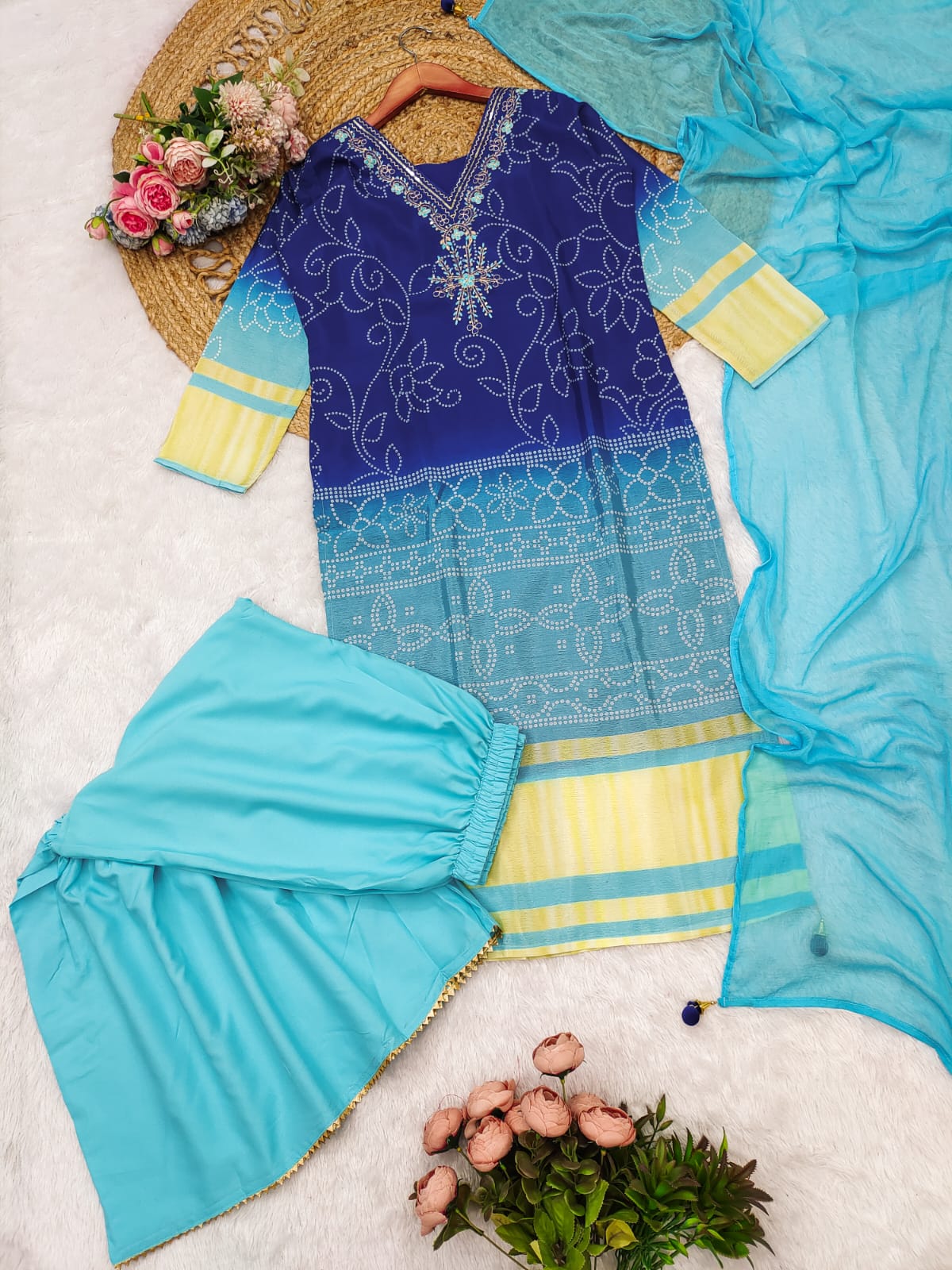 Digital Silk Kurta set
